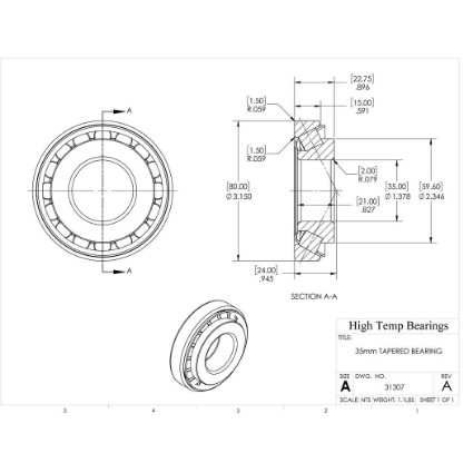 Picture of 35mm Tapered Bearing 31307