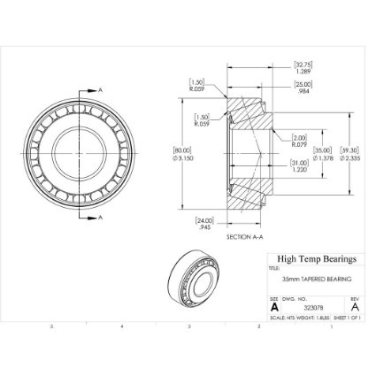 Picture of 35mm Tapered Bearing 32307B