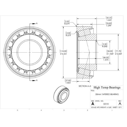 Picture of 50mm Tapered Bearing 32310