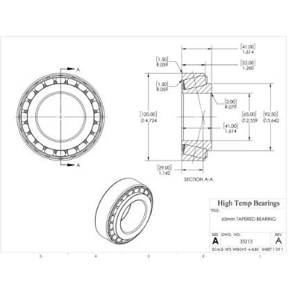 Picture of 65mm Tapered Bearing 33213