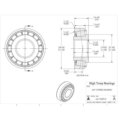Picture of 3/4" Tapered Bearing