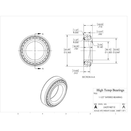 Picture of 1-1/2" Tapered Bearing
