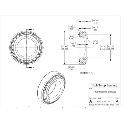 Picture of 1-5/8" Tapered Bearing LM501349310