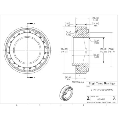 Picture of 2-1/4" Tapered Bearing