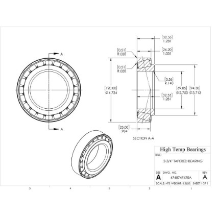 Picture of 2-3/4" Tapered Bearing 4748747420A