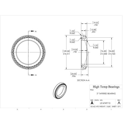 Picture of 3" Tapered Bearing