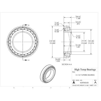 Picture of 3-1/16" Tapered Bearing