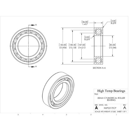 Picture of 85mm Cylindrical Roller Bearing NUP2217ECP