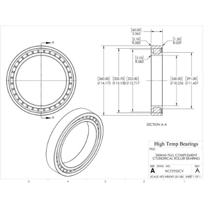 Picture of 260mm Full Complement Cylindrical Roller Bearing