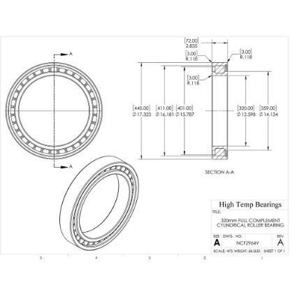 Picture of 320mm Full Complement Cylindrical Roller Bearing