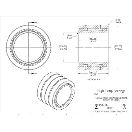 Picture of 150mm Four Row Cylindrical Roller Bearing