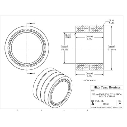 Picture of 230mm Four Row Cylindrical Roller Bearing