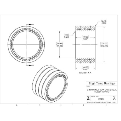 Picture of 240mm Four Row Cylindrical Roller Bearing