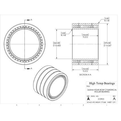 Picture of 265mm Four Row Cylindrical Roller Bearing