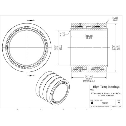 Picture of 300mm Four Row Cylindrical Roller Bearing