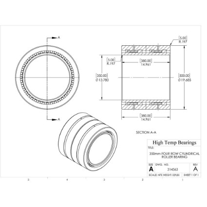 Picture of 350mm Four Row Cylindrical Roller Bearing