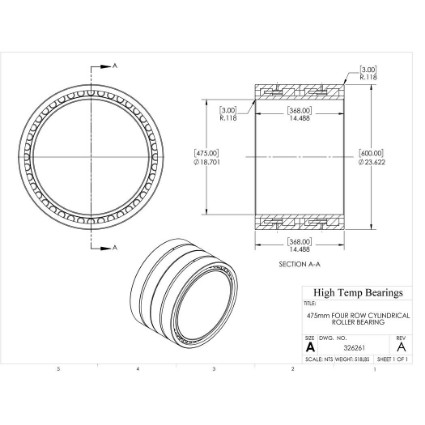 Picture of 475mm Four Row Cylindrical Roller Bearing