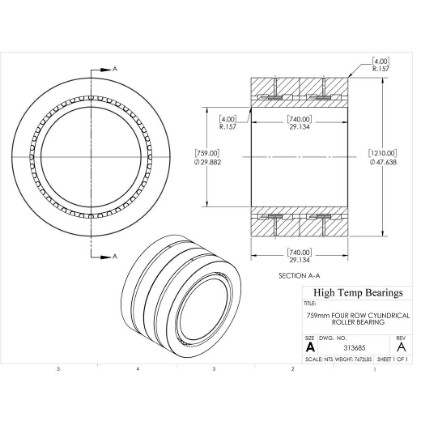 Picture of 759mm Four Row Cylindrical Roller Bearing