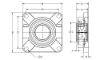 Picture of Split 4-Bolt Flange HT1000 Carbon Sleeve Bearing