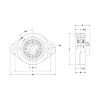 Picture of Non-Greaseable Light Duty Setscrew Locking 2 Bolt Flange