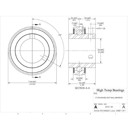 Picture of 2" 211 Mounted Set Screw Bearing Insert