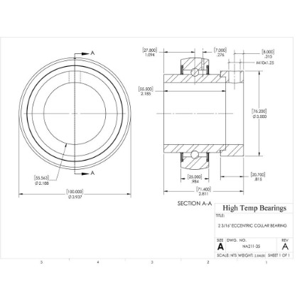 Picture of 2-3/16" Mounted Eccentric Bearing Insert