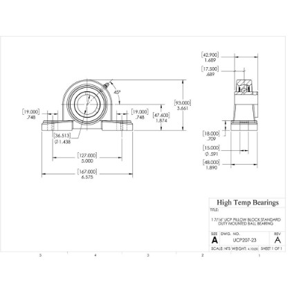 Picture of 1-7/16" Set Screw Mounted Pillow Block Bearing