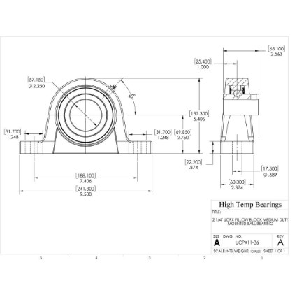 Picture of 2-1/4" Medium Duty Mounted Pillow Block Bearing