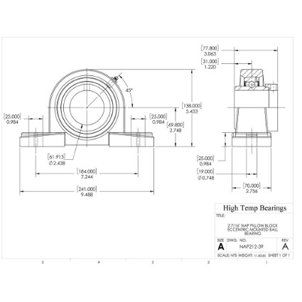 Picture of 2-7/16" Eccentric Mounted Pillow Block Bearing