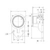 Picture of Plastic 3 Bolt Bracket Food Grade Bearing with End Cap