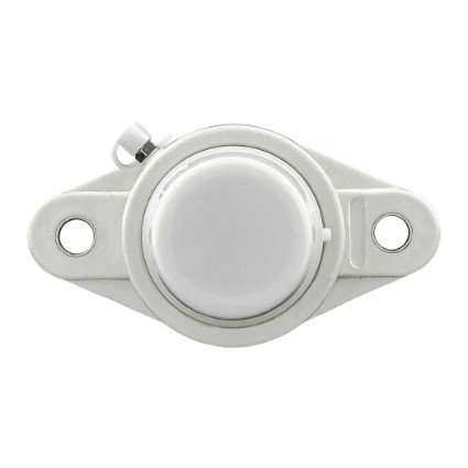 Picture of Plastic 2 Bolt Flange Food Grade Bearing with End Cap