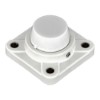 Picture of IP69K Plastic 4 Bolt Flange Mounted Food Safe Bearing with End Cap