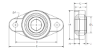 Picture of 2-Bolt Flange HT750 Carbon Sleeve Bearing