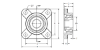 Picture of 4-Bolt Flange NT600 Composite Sleeve Bearing